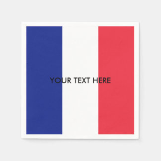 French flag of France custom party napkins
