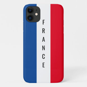 French flag of France personalized custom name iPhone 11 Case