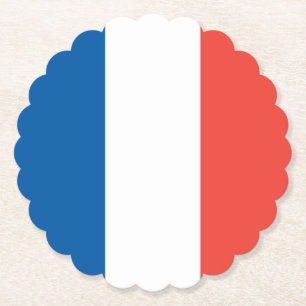 French Flag Paper Coaster