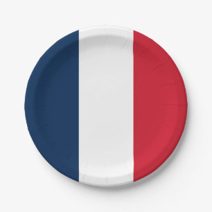 French Flag Paper Plate