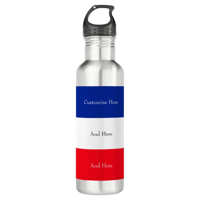 French Flag Patriotic Colours International Travel 710 Ml Water Bottle (Front)