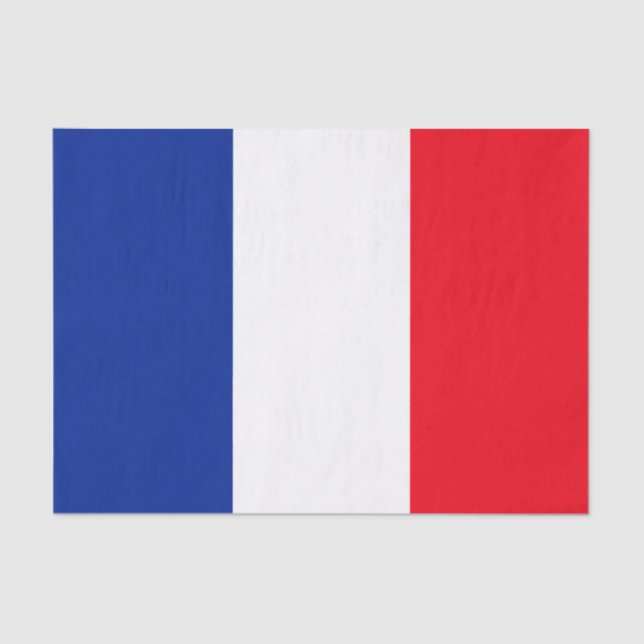 French Flag Patriotic Colours International Travel Tissue Paper (Front)