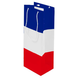 French Flag Patriotic Colours International Travel Wine Gift Bag