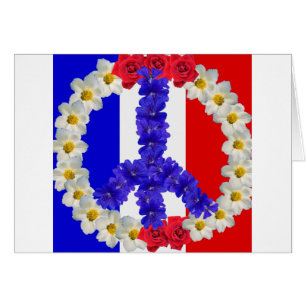 french flag peace sign