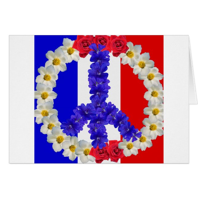 french flag peace sign (Front Horizontal)