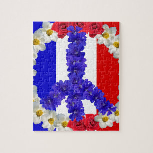 french flag peace sign jigsaw puzzle