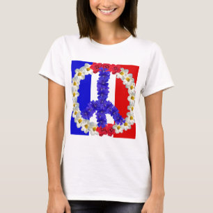 french flag peace sign T-Shirt