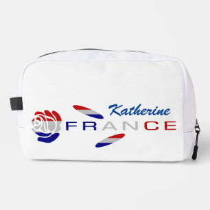 French Flag Rose Personalised Dopp Kit