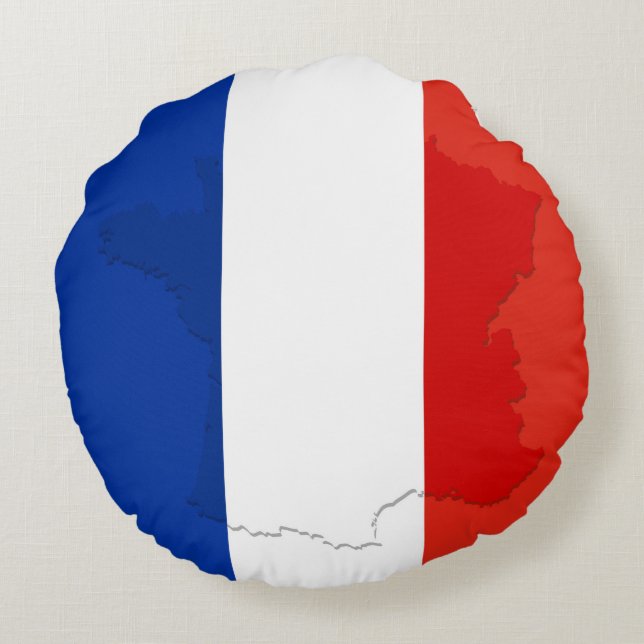 French flag round cushion (Back)