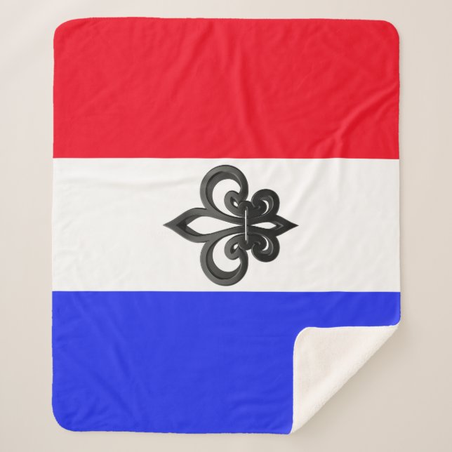 French flag sherpa blanket (Front)