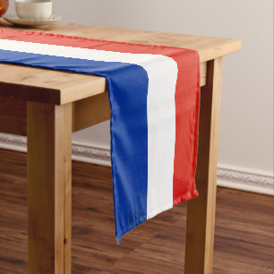 French flag short table runner