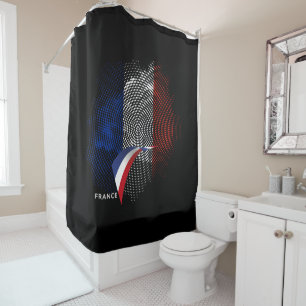 French flag shower curtain