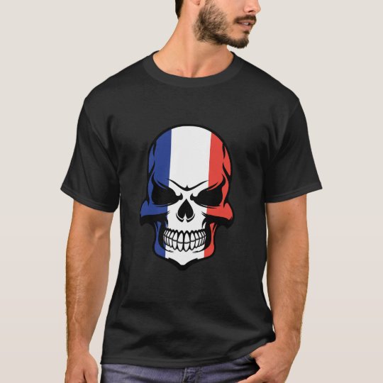 French Flag Skull T-Shirt