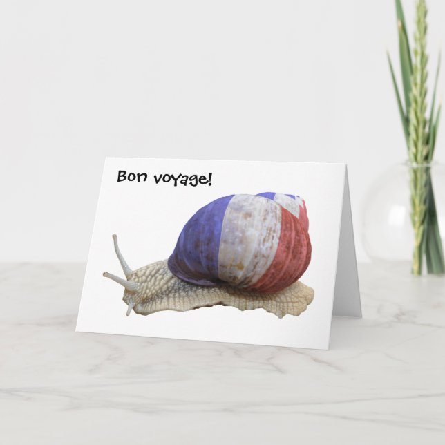 French flag snail card (Front)