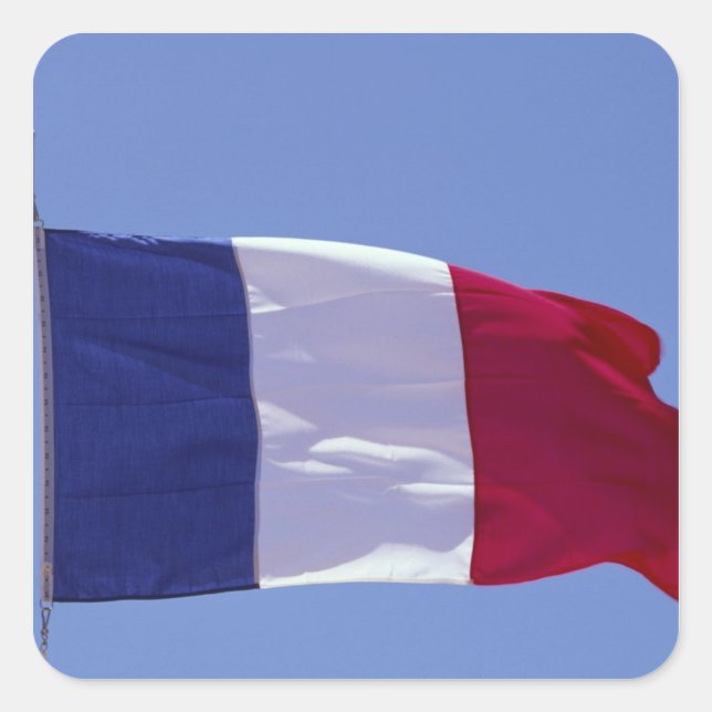 French flag square sticker (Front)