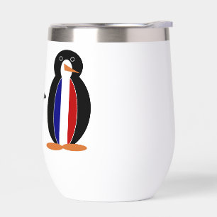 French Flag Talking Ms Penguin Personalised 