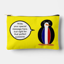 French Flag Talking Ms Penguin Personalised 