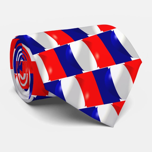 French Flag Tie (Rolled)