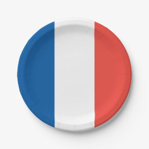 French Flag: Tricolor Bastille Day Party Paper Plate