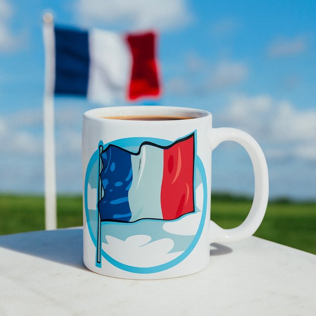 French Flag Tricolour Blue White Red France Coffee Mug (Creator Uploaded)
