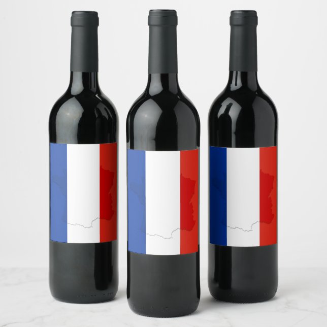 French flag wine label (Bottles)