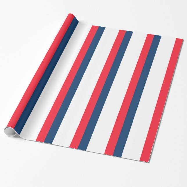 French Flag Wrapping Paper (Unrolled)