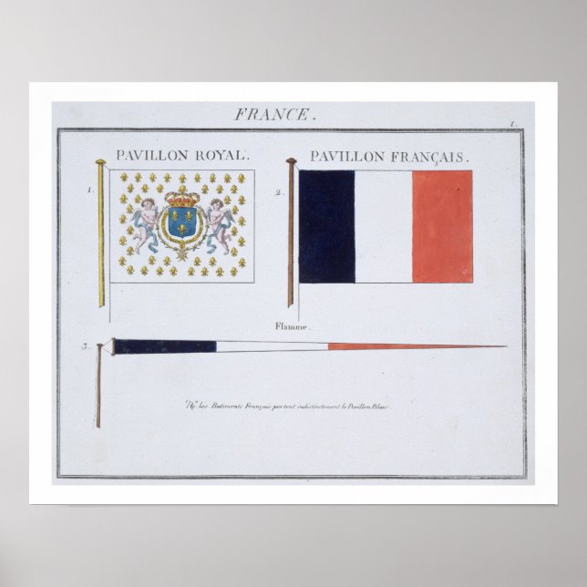 French Flags, from a French book of Flags, c.1819 Poster (Front)