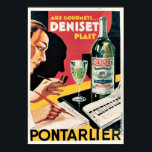French Flavoued Liqueur Ads Art Deco Vintage Poster<br><div class="desc">REPRO. print of Aux gourmets Deniset plait, Anis supérieur Pontarlier by Anonymous circa 1930. Digitally refurbished to bring out the original colours, even better and fix as many imperfections as possible. This art piece would look great when framed in the home, office, bar, cafe, pub or restaurant! Please customise the...</div>