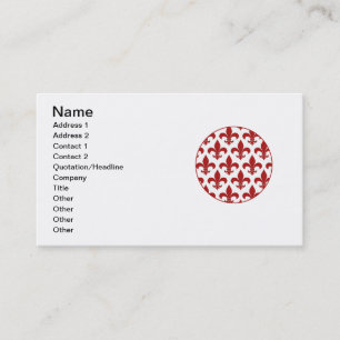 French Fleur de lis Pattern Classic Business Card