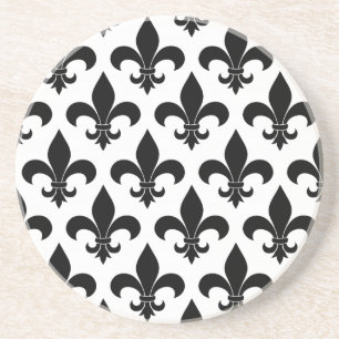 French Fleur de lis Pattern Classic Coaster
