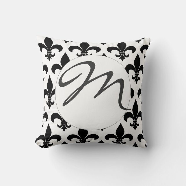 French Fleur de lis Pattern Classic Cushion (Front)