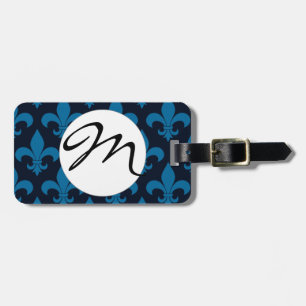 French Fleur de lis Pattern Classic Luggage Tag