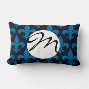 French Fleur de lis Pattern Classic Lumbar Cushion
