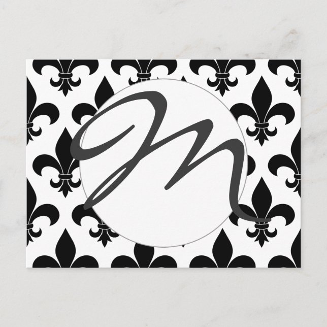 French Fleur de lis Pattern Classic Postcard (Front)