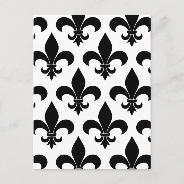 French Fleur de lis Pattern Classic Postcard (Front)