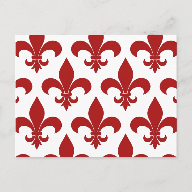 French Fleur de lis Pattern Classic Postcard (Front)