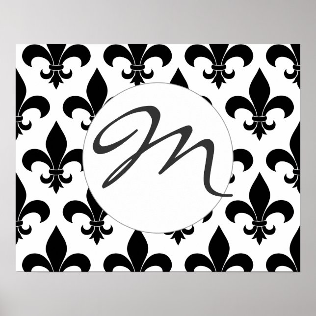 French Fleur de lis Pattern Classic Poster (Front)