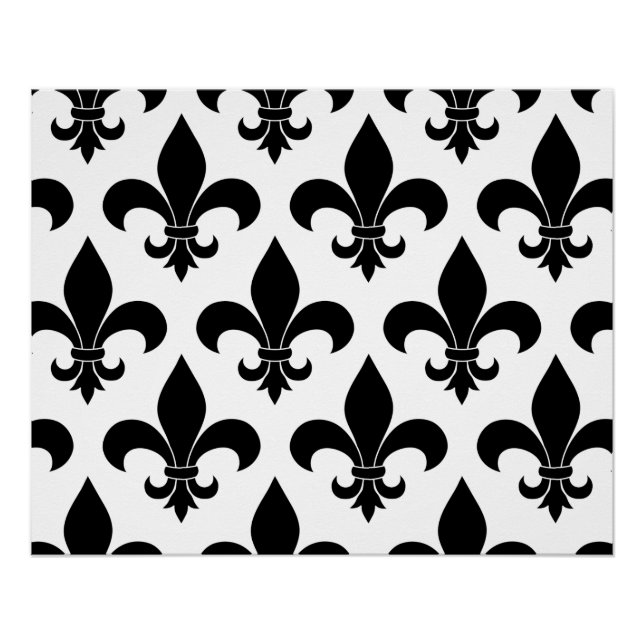 French Fleur de lis Pattern Classic Poster (Front)