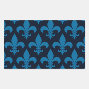 French Fleur de lis Pattern Classic Rectangular Sticker