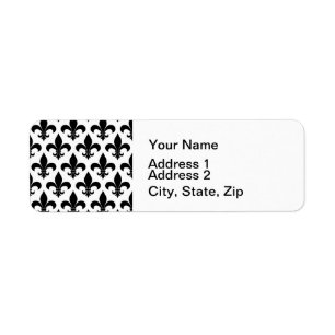 French Fleur de lis Pattern Classic Return Address Label