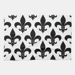 French Fleur de lis Pattern Classic Tea Towel