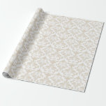 French Fleur de Lis Pattern Elegant Vintage Beige  Wrapping Paper<br><div class="desc">Vintage French fleur de lis pattern in a neutral beige tone. Elegant and classy,  you can use this design for decoupage or formal occasions such as weddings.</div>