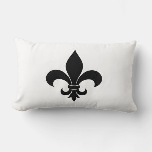 French Fleur de lis Pattern Lumbar Cushion