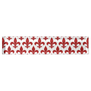 French Fleur de lis Pattern  Nameplate
