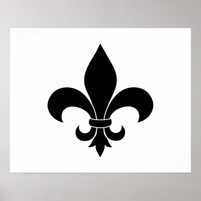 French fleur de lis Pattern Parisian Design Poster (Front)