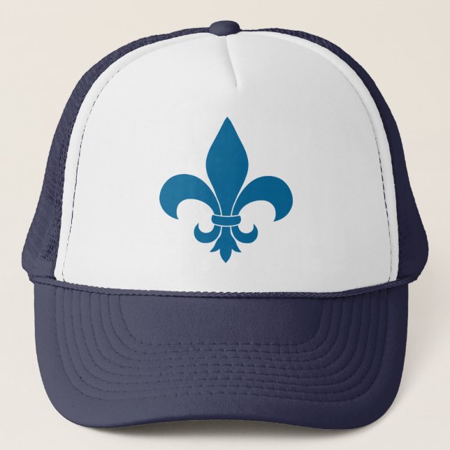 French fleur de lis pattern Parisian Trucker Hat (Front)