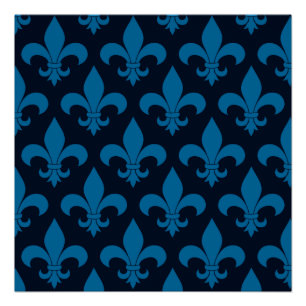 French Fleur de lis Pattern Poster