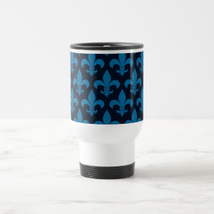 French Fleur de lis Pattern Travel Mug
