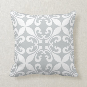 French Fleur de Lys Pattern Customisable Colour Cushion