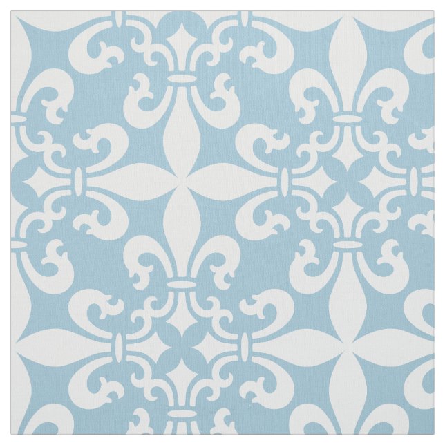 French Fleur de Lys Pattern Customisable Colour Fabric (Swatch)